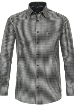 CASA MODA Sport comfort fit overhemd, flanel, groen geruit
