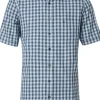 CASA MODA Sport comfort fit overhemd, korte mouw, chambray, blauw geruit