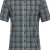 CASA MODA Sport comfort fit overhemd, korte mouw, dobby, blauw geruit