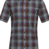 CASA MODA Sport comfort fit overhemd, korte mouw, dobby, groen geruit