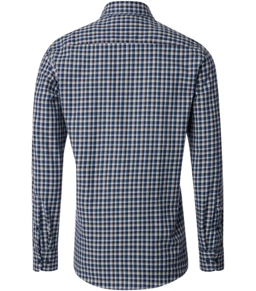 CASA MODA Sport comfort fit overhemd, flanel, blauw geruit