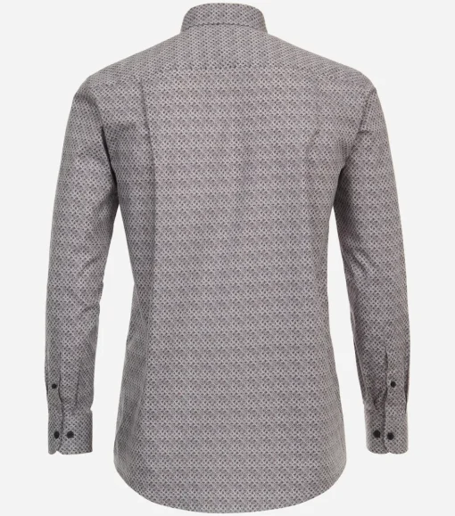 CASA MODA Sport comfort fit overhemd, popeline, rood dessin