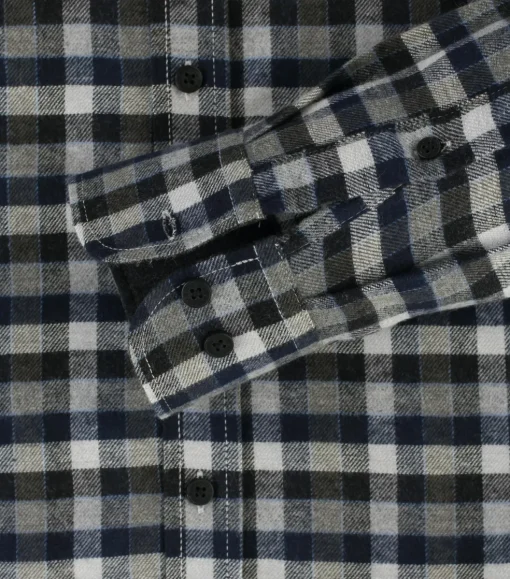 CASA MODA Sport comfort fit overhemd, flanel, groen geruit