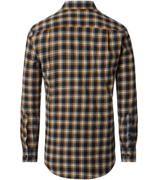 CASA MODA Sport comfort fit overhemd, flanel, blauw dessin