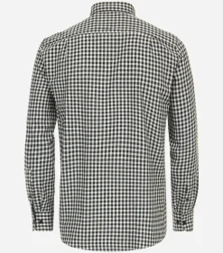CASA MODA Sport comfort fit overhemd, flanel, antraciet geruit