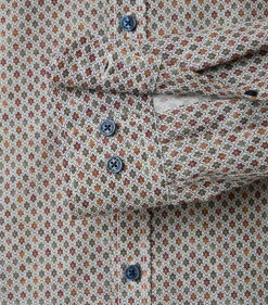 CASA MODA Sport comfort fit overhemd, popeline, groen dessin