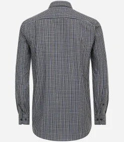 CASA MODA Sport comfort fit overhemd, chambray, blauw geruit