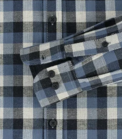 CASA MODA Sport comfort fit overhemd, flanel, blauw geruit