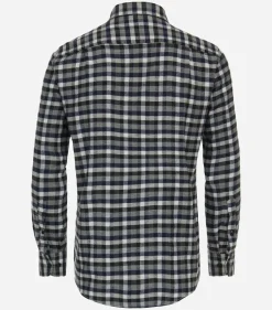 CASA MODA Sport comfort fit overhemd, flanel, groen geruit
