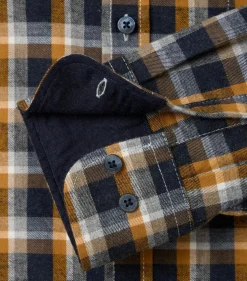 CASA MODA Sport comfort fit overhemd, flanel, blauw dessin