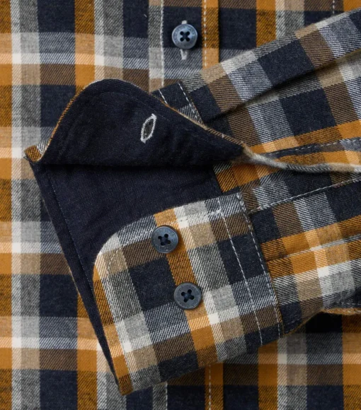 CASA MODA Sport comfort fit overhemd, flanel, blauw dessin