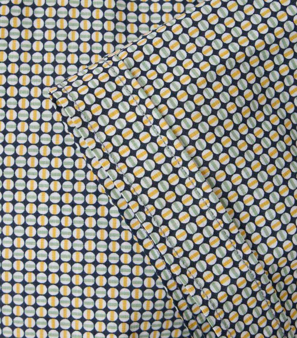CASA MODA Sport comfort fit overhemd, korte mouw, popeline, blauw dessin
