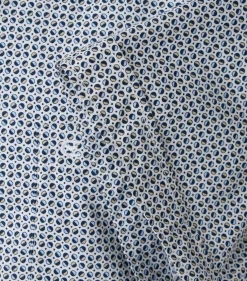 CASA MODA Sport comfort fit overhemd, korte mouw, popeline, blauw dessin