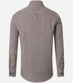 CASA MODA Sport comfort fit overhemd, flanel, bruin geruit