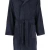 Ceceba heren badjas badstof, met capuchon, donkerblauw