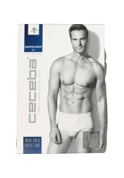 Ceceba heren boxer met gulp (1-pack), dubbelrib, grijs