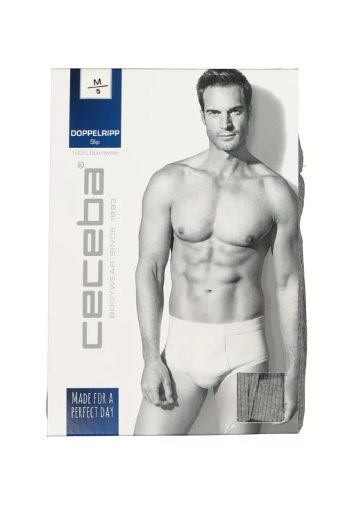 Ceceba heren boxer met gulp (1-pack), dubbelrib, grijs