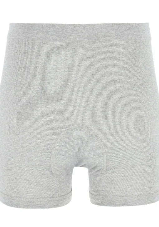 Ceceba heren boxer met gulp (1-pack), dubbelrib, grijs