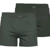 Ceceba heren boxershorts wijd model met gulp (2-pack), donkergrijs gestreept