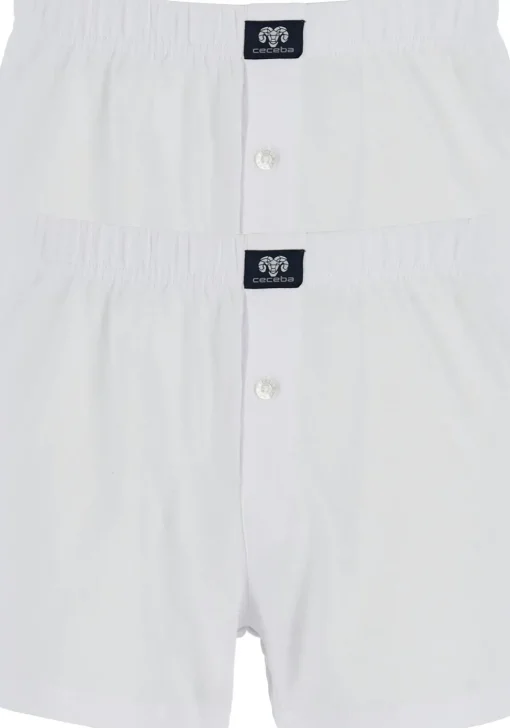 Ceceba heren boxershorts wijd (2-pack), wit