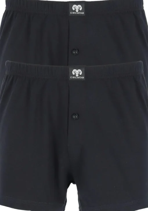 Ceceba heren boxershorts wijd (2-pack), zwart