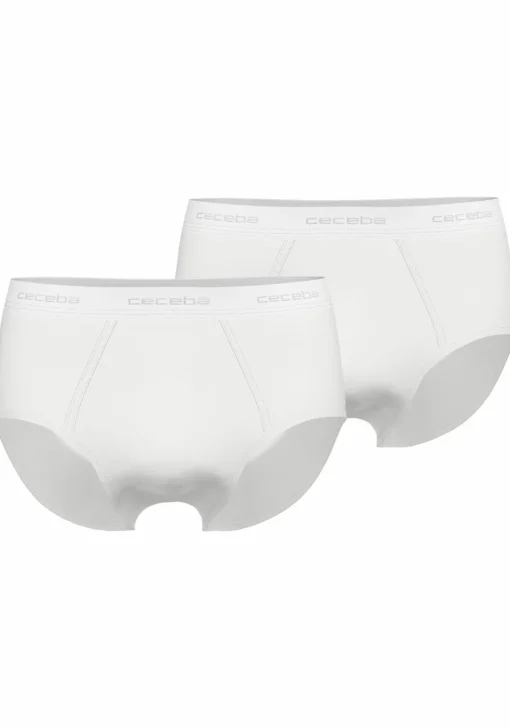 Ceceba heren minislip met gulp (2-pack), wit
