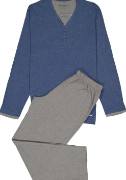 Ceceba heren pyjama, blauw met grijs