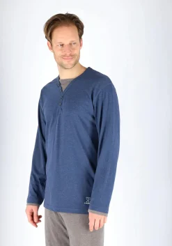 Ceceba heren pyjama, blauw met grijs
