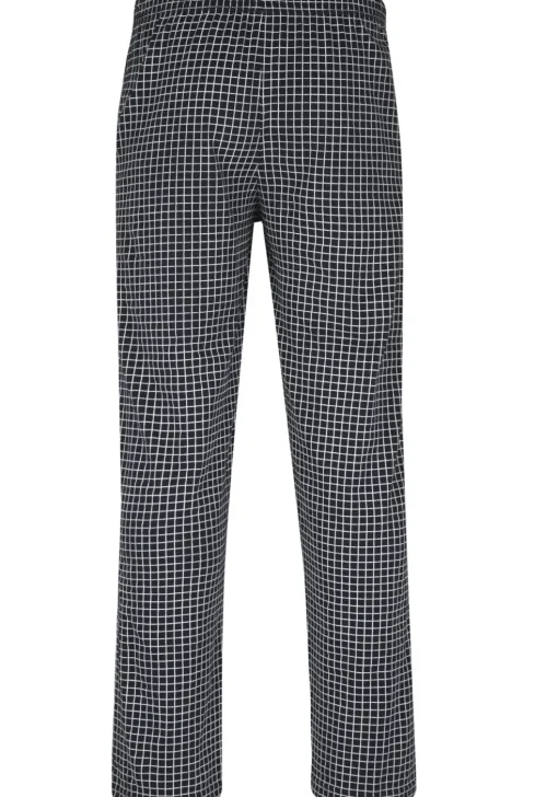 Ceceba heren pyjamabroek lang, donkerblauw met wit geruit