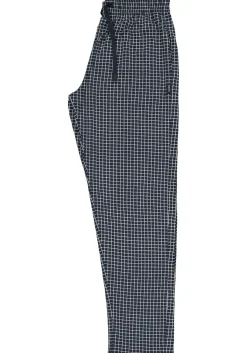 Ceceba heren pyjamabroek lang, donkerblauw met wit geruit