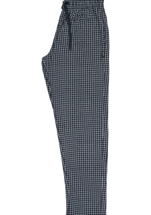Ceceba heren pyjamabroek lang, donkerblauw met wit geruit