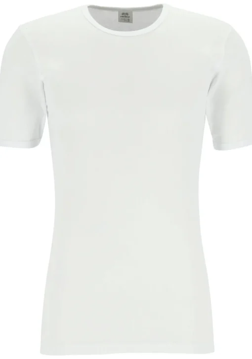 Ceceba heren T-shirt fijnrib regular fit (1-pack), O-hals, wit