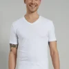 Ceceba heren T-shirt V-hals (1-pack), wit