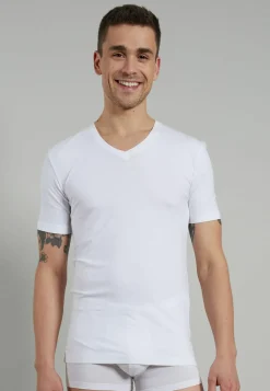 Ceceba heren T-shirt V-hals (1-pack), wit