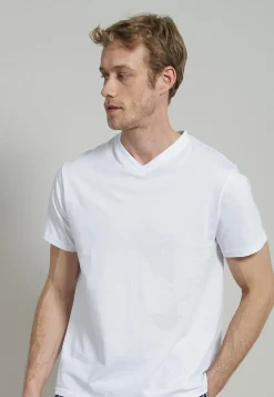 Ceceba heren T-shirt V-hals (2-pack), wit