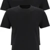 Ceceba heren T-shirts regular fit (2-pack), O-hals, zwart
