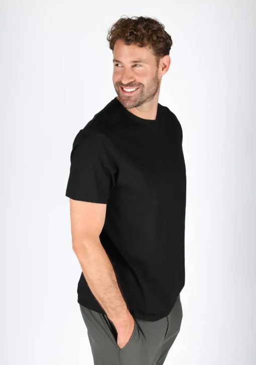 Ceceba heren T-shirts regular fit (2-pack), O-hals, zwart