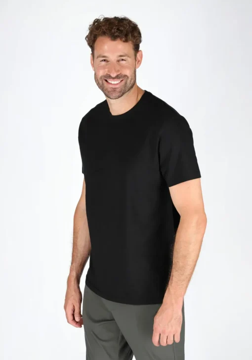 Ceceba heren T-shirts regular fit (2-pack), O-hals, zwart