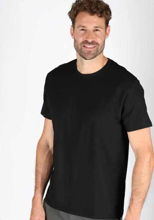 Ceceba heren T-shirts regular fit (2-pack), O-hals, zwart