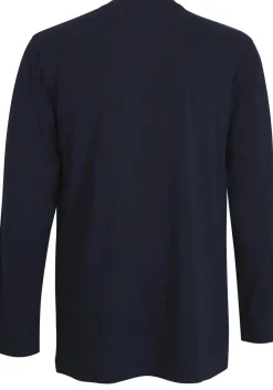 Ceceba pyjama of lounge T-shirt, lange mouw, blauw