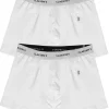 Claesen's Basics normale lengte boxer (2-pack), heren boxer, wit