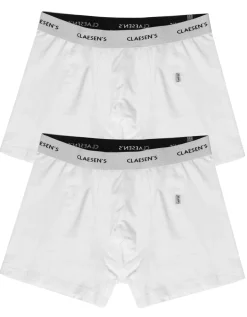 Claesen's Basics normale lengte boxer (2-pack), heren boxer, wit