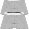 Claesen's Basics normale lengte boxer (2-pack), heren boxer, grijs