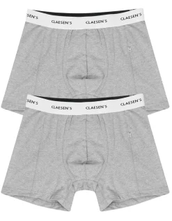 Claesen's Basics normale lengte boxer (2-pack), heren boxer, grijs