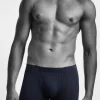 Claesen's Cls No.1 extra lange boxer met gulp (2-pack), heren pima long boxer, blauw