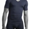 Claesen's Cls No.1 T-shirt (1-pack), heren Pima V-hals T-Shirt, blauw