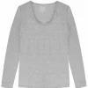 Claesen's dames Basics T-shirt (1-pack), T-shirt lange mouw, grijs