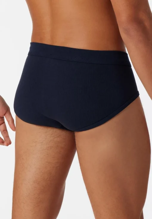 Cotton Essentials Feinripp sportslips (2-pack), met gulp, navy blauw