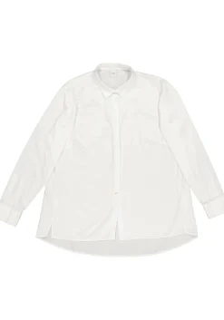 ETERNA 1863 dames blouse A-lijn, twill satijnbinding, wit