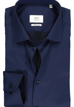 ETERNA 1863 modern fit premium overhemd mouwlengte 72 cm, 2-ply twill heren overhemd, donkerblauw